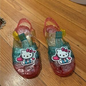 Hello Kitty Glitter Jelly Sandals - Pink, Blue, Yellow